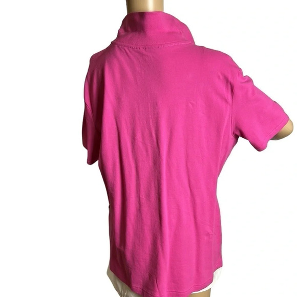 SALE ! Y2K NWT pink polo shirt.flattering ,stretchy,comfy,casual,golf shirt - Picture 5 of 16
